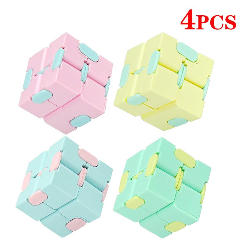 4/12pcs Magic Puzzle Cube Anti Stress Relief Toys for Adults kids Cube Blocks Sensory Toys for Autism ADHD OCD Anxiety Hand Toys