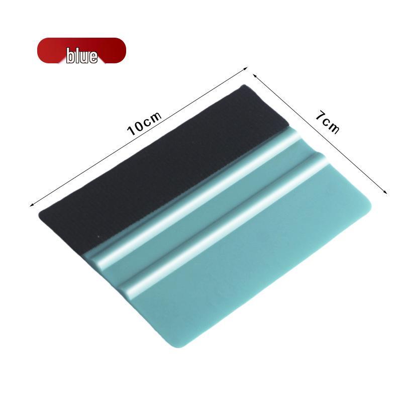 Thickened Fiber Suede Transparent Film Scraper for Car Body Color Change, Double-Sided Square Tool
