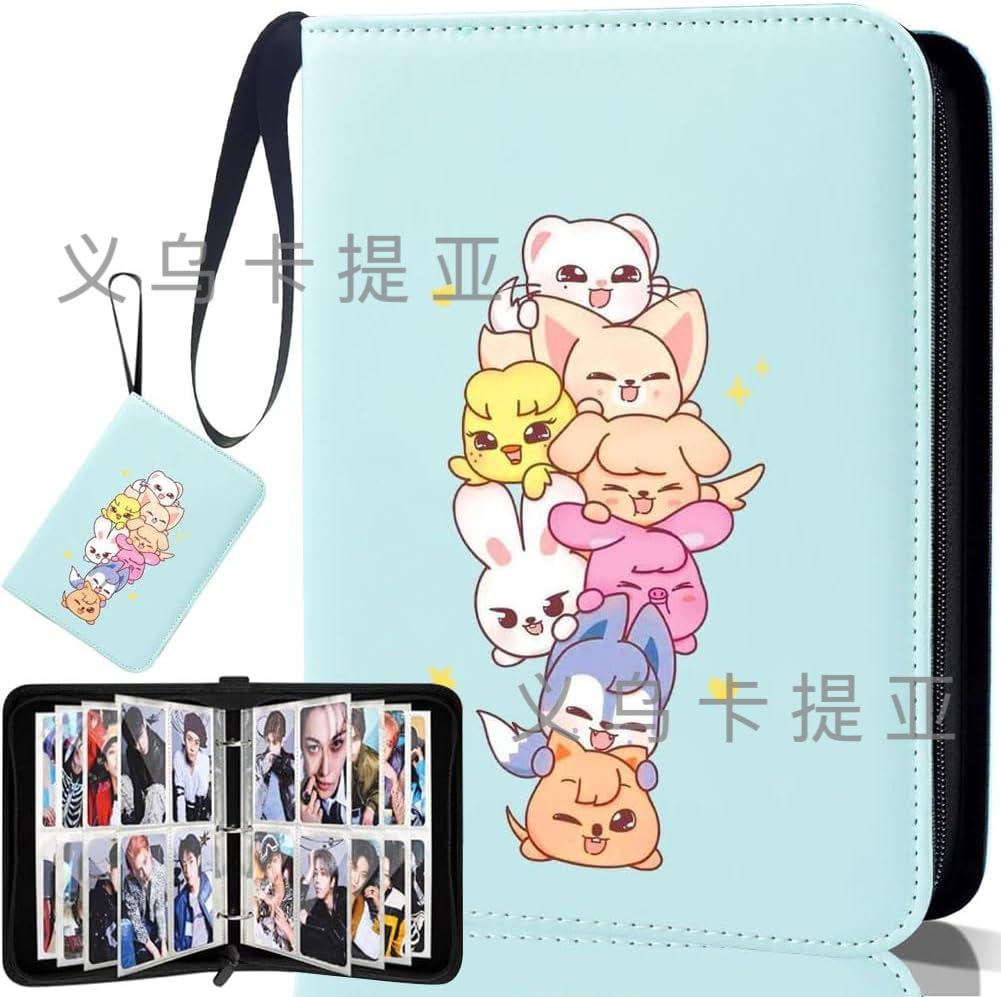 Skzoo New Cute Cartoon And Anime Straykids Stray Card Collection Zipper Binder Business Album For Girls Gift Kid Friendly Entertaining Fun Play Safe