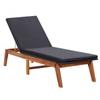 Day and Night - Day and Night Lounger with Synthetic Rattan Cushion and Solid Acacia Wood