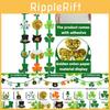 Whimsical Shamrock Irish Banner With Gold Coin Hat For Vibrant Decor Celebration