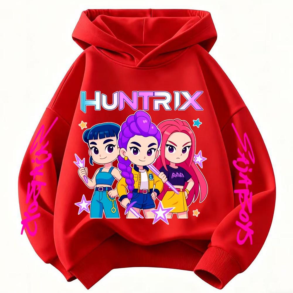 Children Hoodie Popular Movie KPop Demon Hunters Toddler Coat Boys Girls Tops Spring Leisure Sweatshirr Clothing