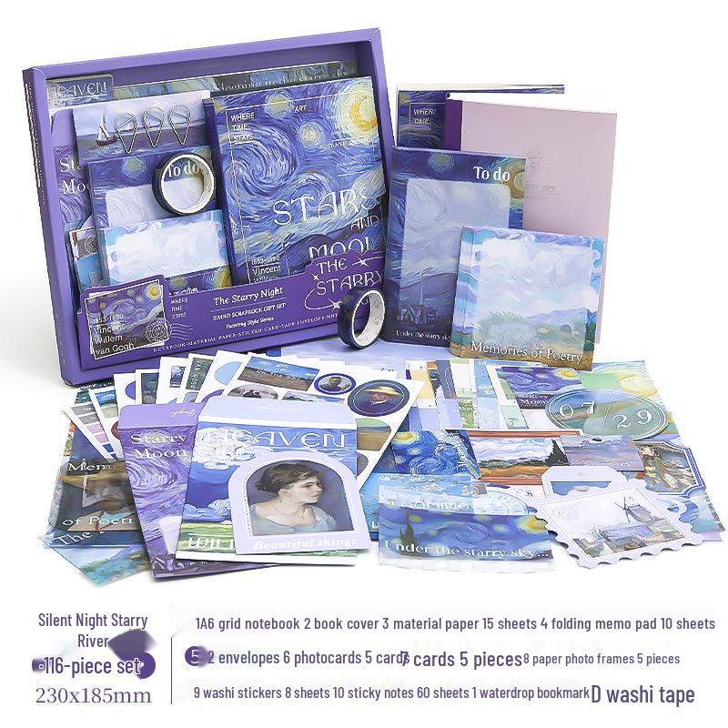 World Famous Paintings Diary Gift Set: Artistic Style Oil Painting Notebook