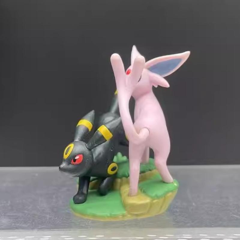 Genuine Pokemon Cartoon Characters Monsters Umbreon Espeon Cute Model Toys Collectible Desktop Ornaments Kids Gifts