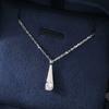 Elegant Water Drop Necklace for Women 925 Sterling Silver with Frosted Zirconia Dainty Everyday Fine Jewelry Gift