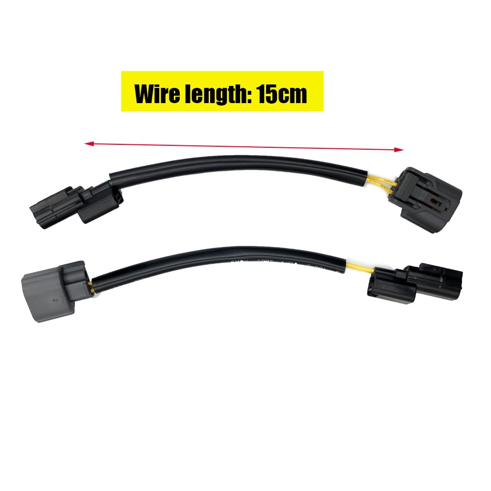 2PCS LED DRL Adapter to Parking Light Compatible with Honda Accord Headlight swap 2013-2015 4cyl with high-Beam DRL Connector Pigtail