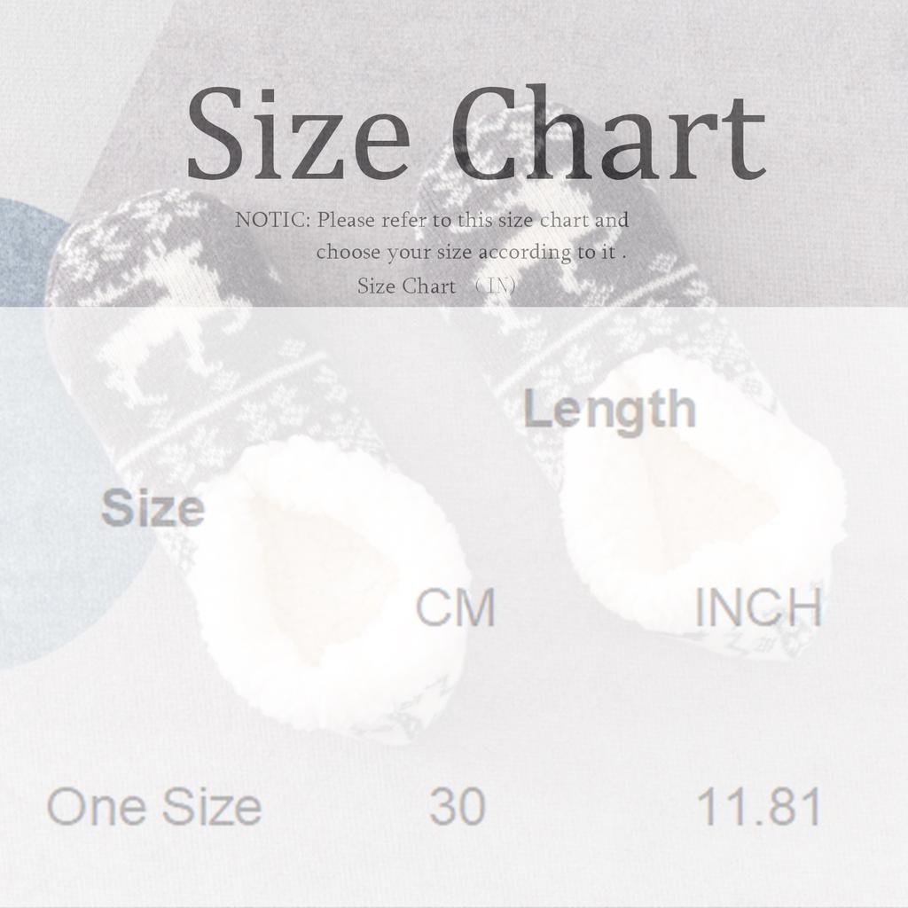 Cartoon Deer Floor Socks Five Pointed Star Thick Cotton Velvet Socks Women'S Home Sleep Carpet Socks Warm Furniture Socks