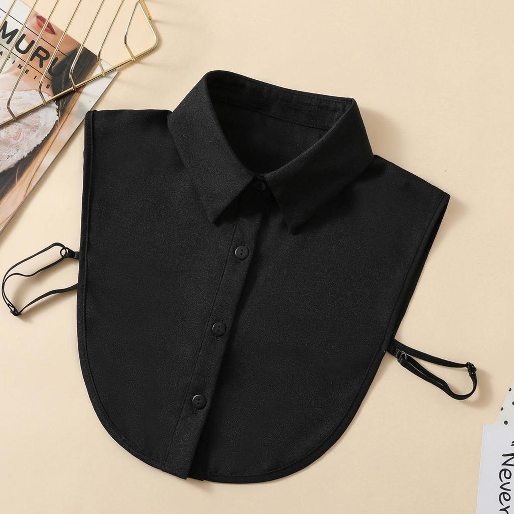 Women's Chiffon Half-Shirt Decorative Collar for Professional or Casual Wear