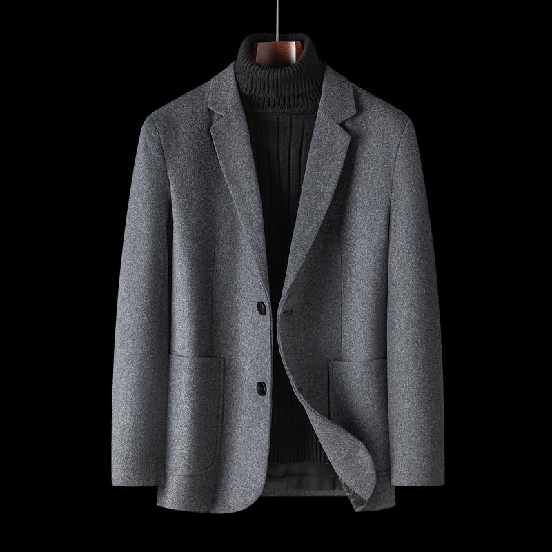 Firstview Men's Business Casual Wool-Blend Blazer