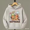 2-piece Girls and Boys' Capybara Hoodie and Sweatpants Set, Comfortable Kids' Clothing, Capybara Play Outfit