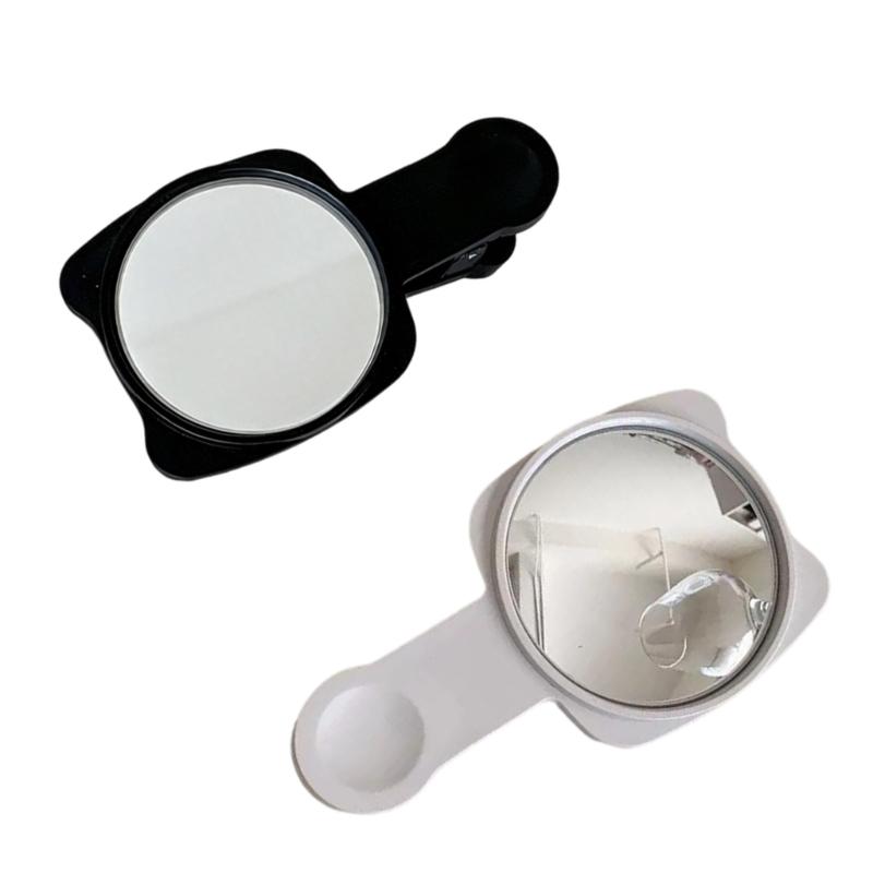 2Pcs Shatters Proof Smartphone Rear Camera Selfie Mirror Clip Photography Tool Reflective Wide Angled Convex Mirror