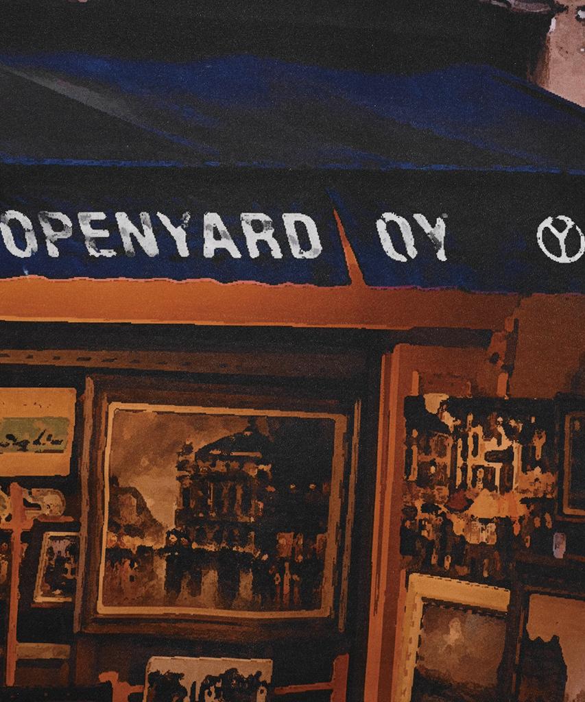 Openyard(Oy) Back Film Hoodie Zip Up-Black