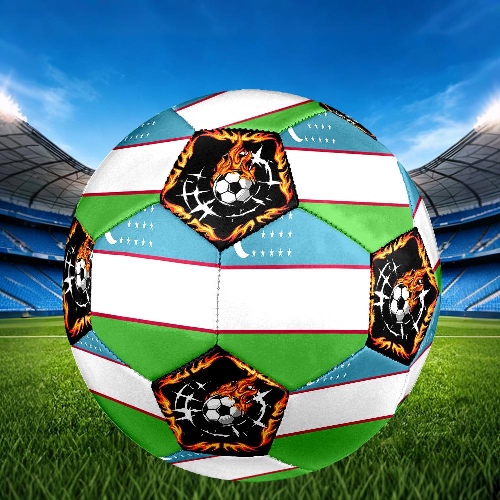 1pc Uzbekistan Sports Theme Size 5 Soccer Ball Professional Match Training Football Indoor &Outdoor Sports Ball Lightweight Durable c661
