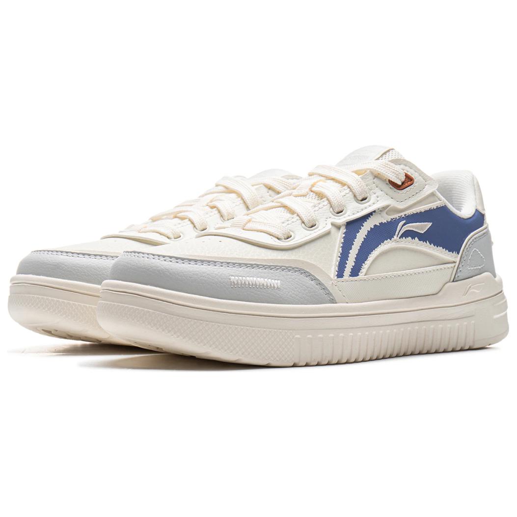 

Новые кроссовки LiNing Qingyun с амортизацией, износостойкие, с низким верхом, для скейтбординга, женские, бело-голубые AGCU308-3 36