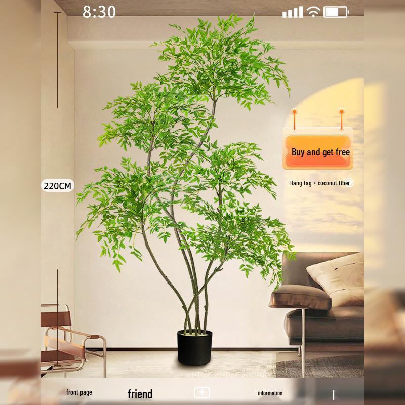 Nandina Luxury Artificial Tree - Indoor Floor Decoration & Bionic Green Plant Potted Ornament