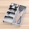 KR KITCHENRAKU Cutlery Case with Drawer, Cutlery Storage Box, Dish Tray, Extendable, Kitchen Storage Case, Small Item Storage, Kitchen Tools (Type 2)