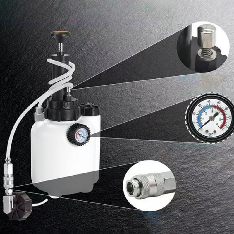 Car Manual Brake Fluid Bleeder Kit 3L Vacuum Brake Pressure Fluid Pump Professional Brake Flush Machine Pneumatic Brake Bleeder