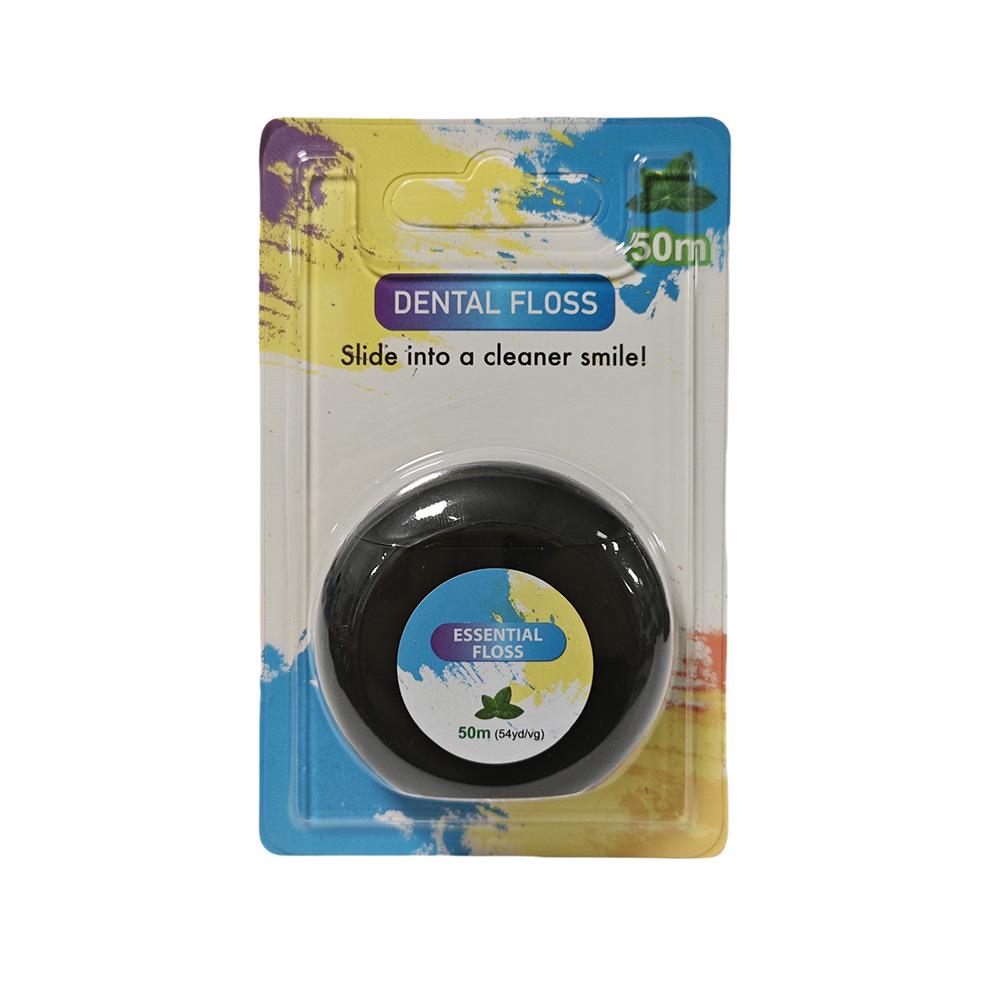 Extra Soft Mint Micro-Waxed Nylon Dental Floss, 50M - Disposable Interdental Cleaner