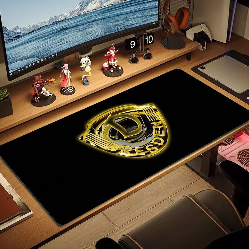 Dynamo Dresden Großes Mauspads Große Gaming-Tischunterlage Rutschfest Laptop Tablet Großes Mauspads XXL Matte Mini-PC Spielmatte Mit Verriegeltem Rand