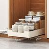 Adjustable Pull-Out Kitchen Organizer Drawer Rack Cabinet Storage Carbon Steel Slide-Out Shelf