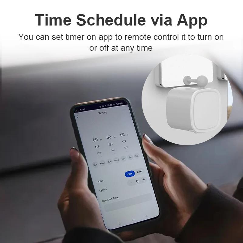 Tuya Bluetooth Smart Finger Robot Switch Button Pusher Bot Remoter APP Control Home Appliance Google Home Alexa Voice Assistant