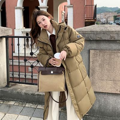 Women's Winter Mid-length Over-the-knee Korean Style Loose College Style Thickened Casual Cotton Coat Trend