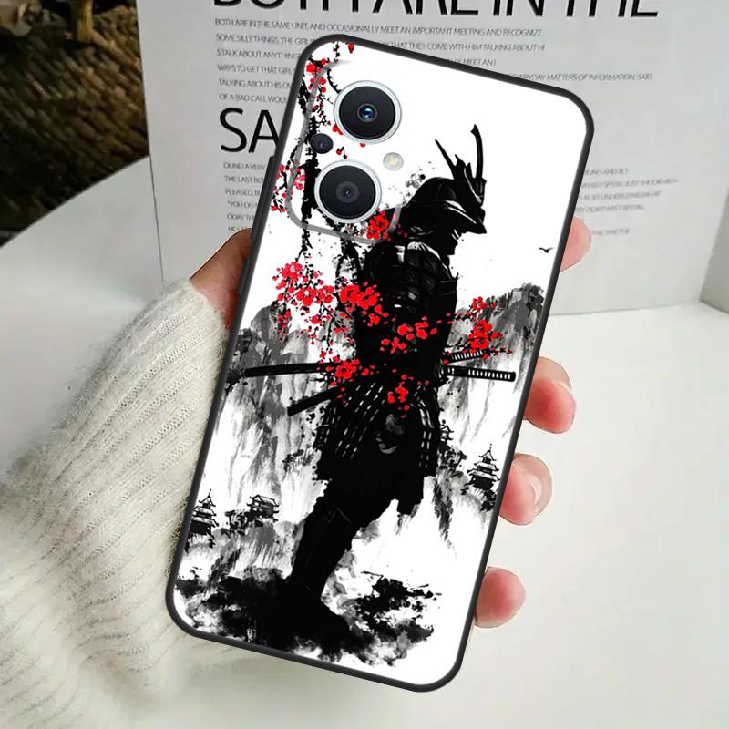 Japanese Samurai Warrior Case For OPPO Reno 12F 13F 14F 10 11 12 13 14 Pro 8T 7 8 Lite OPPO Find X6 X5 X8 X9 Pro Cover