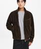 INTEMPOMOOD High-Neck Suede Jacket_Brown