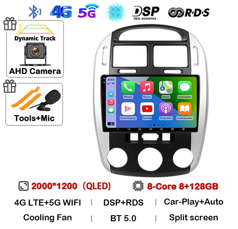 Android 14 Car Radio For Kia Cerato 2004 - 2008 Multimedia Video Player Navigation GPS Carplay Auto WIFI 360 Camera Audio Stereo