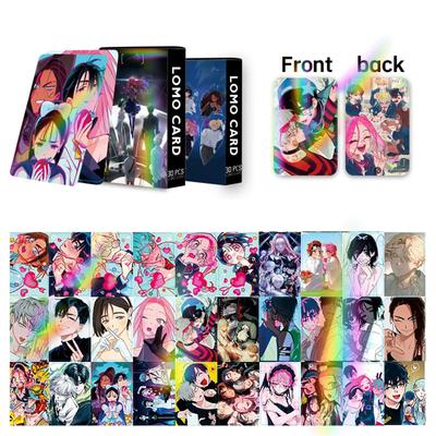Set of 30 Holographic LOMO Cards Anime Style Collectible Cards with Unique Irregular Shapes for Decoration and Collection