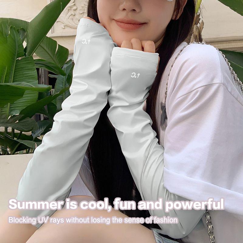 1Pair Long Gloves Sun Uv Protection Hand Protector Cover Arm Sleeves Sunscreen Sleeves Outdoor Loose Breathable Arm Sleeves
