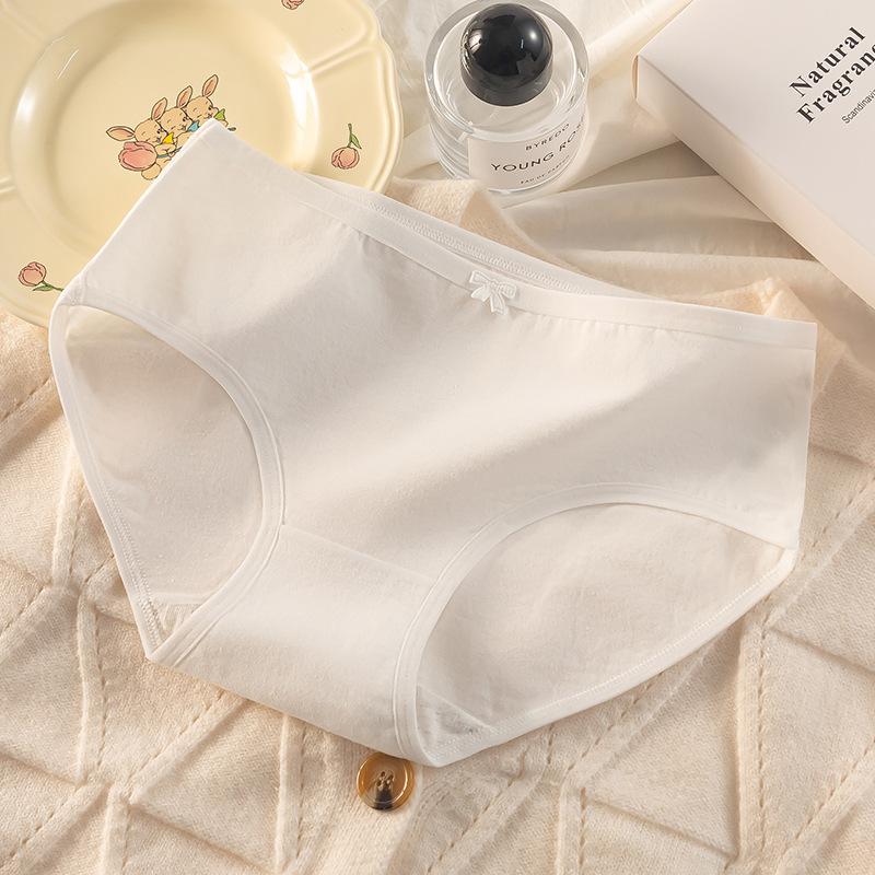 

Женские простые милые однотонные трусы-слипы треугольной формы с высокой талией, без швов, удобные, дышащие, антибактериальные, для весны и осени XL белый