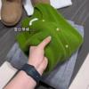 Autumn and winter popular new small green knitted cardigan sweater femininity white soft waxy top coat