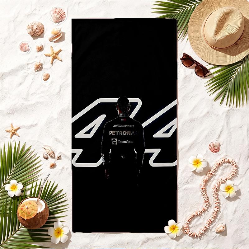 Lewis Hamilton Soft Beach Towel Stylish Beach Pool Towel for Summer Seaside Vacation Travel