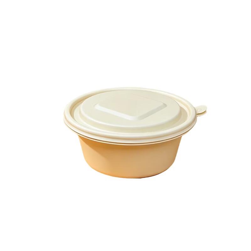 Biodegradable Corn Starch Disposable Meal Bowls with Lids, 150 Sets