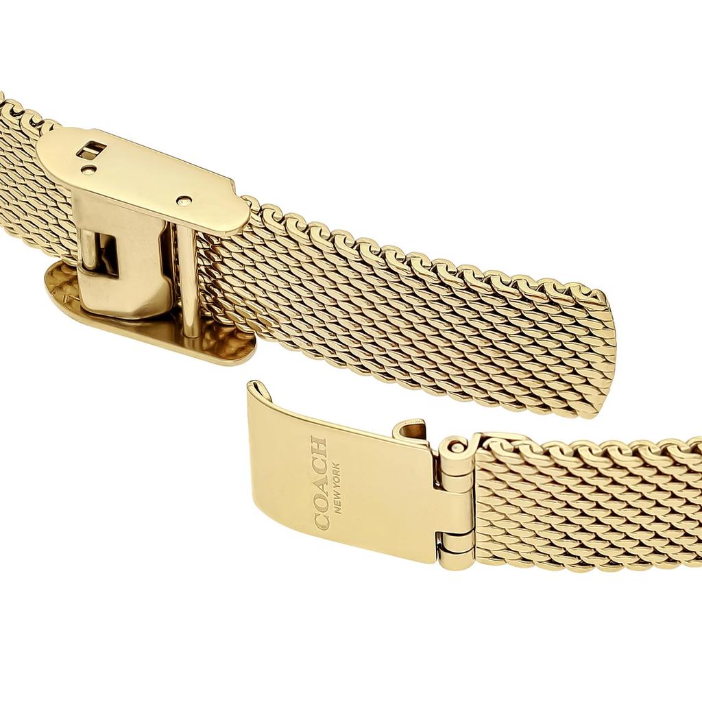 Coach CADIE Silver Stainless Mineral Quartz 14504033 Watch, 28.5mm, Dial, Steel, Glass, Movement, Women's, Gold, [Used]