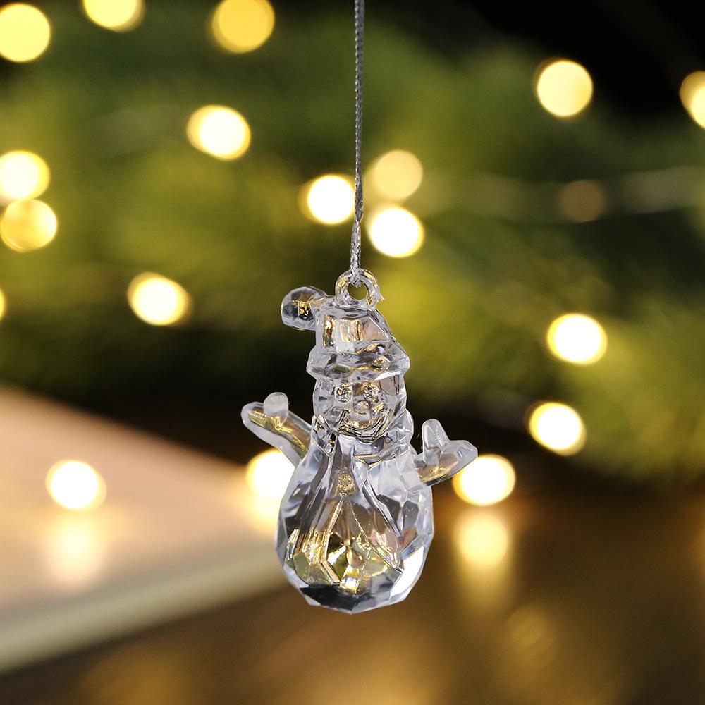 Transparent Icicle Snowflake Beaded Curtain - Acrylic Christmas Tree Ornament