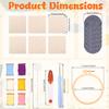 6 Pcs Punch Needle Cup Mat Kit DIY Punch Needle Embroidery Kit Multi-purpose Craft Punches Needles Cups Pad Set for Beginners
