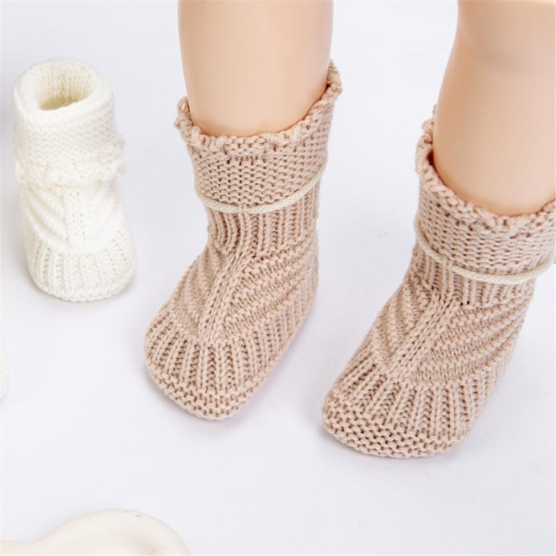 Handmade Baby Booties Warm Knit First Walkers Shoes Elegant Knit Baby Booties Easy Carry Shoes for Toddlers & Infants