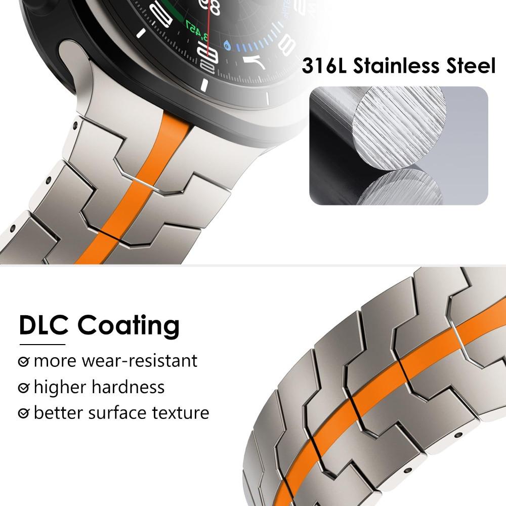 Luxury Metal Strap for Samsung Galaxy Watch Ultra 47mm Stainless Steel No Gaps Bracelet for SAMSUNG Galaxy ULTRA 7 47MM Men Band