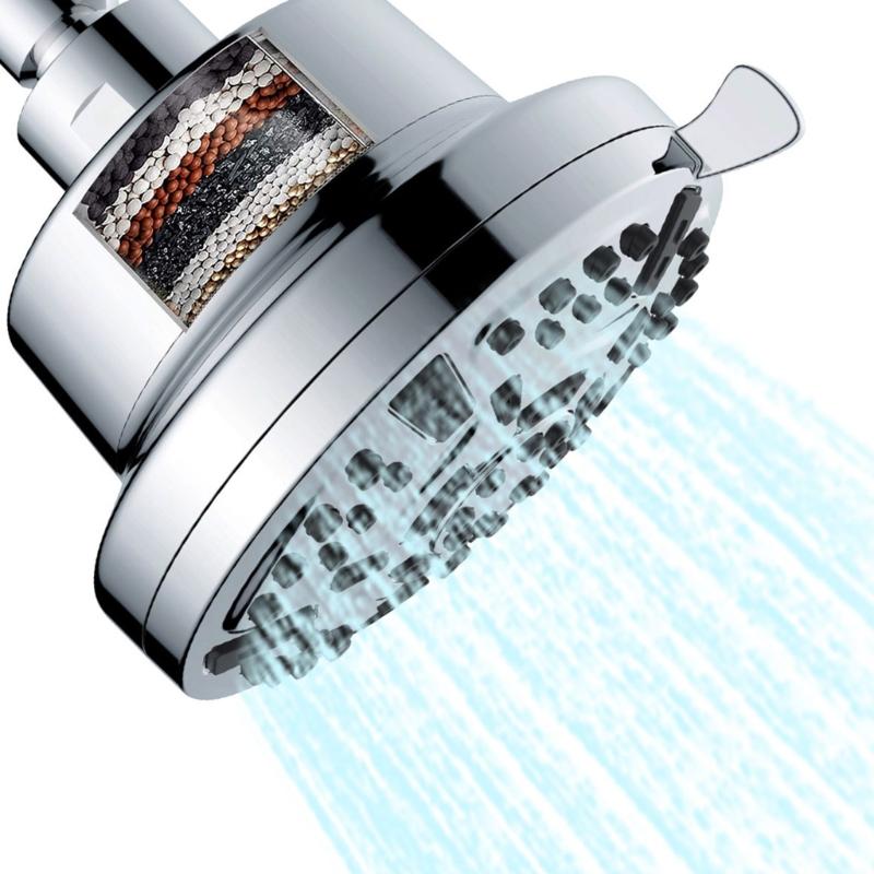Highly Pressure Shower Filter Purifying Showerhead Bathroom Replacement Showerhead Water Softener Remove Chlorine