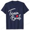 Team Bride Squad T-shirt Bridal Wedding Tops Bachelorette Farewell Party Tees Women EVJF Blouses Bridesmaid Aesthetic Clothing