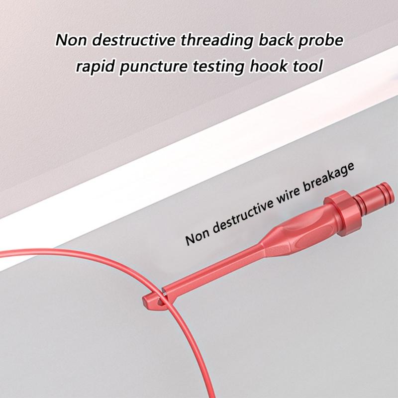 2pcs Insulation Puncture Probes Electric Wire Piercing Probe 4mm Banana Plug Wire Piercing Back Probe