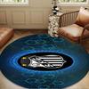 1PC Rug Fc Crest Design Round Mat Home Decor, Chair Rug For livingroom,Bedroom, Doormat Home Decor Birthday Gift Christmas Gifts