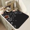 Coffee Machine Mat Coffee Machine Absorbent Non-Slip Mat Kitchen Countertop Drain Mat Kitchen Absorbent Non-Slip Mat