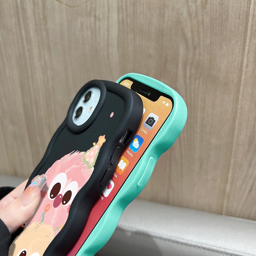 Pentru Infinix Hot 40i 30i Smart 8 OPPO A18 A38 A58 A60 A78 Reno12 FS Vivo Y18 Y28 Y36 Y22s Y17s Husă de Telefon Drăguță cu Model Cartoon, Silicon Moale, Margine Ondulată