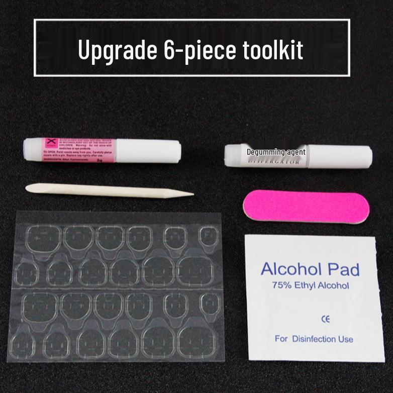 Wearable Nail Toolkit: Jelly Glue Solid Gel & Disposable Manicure Tools.