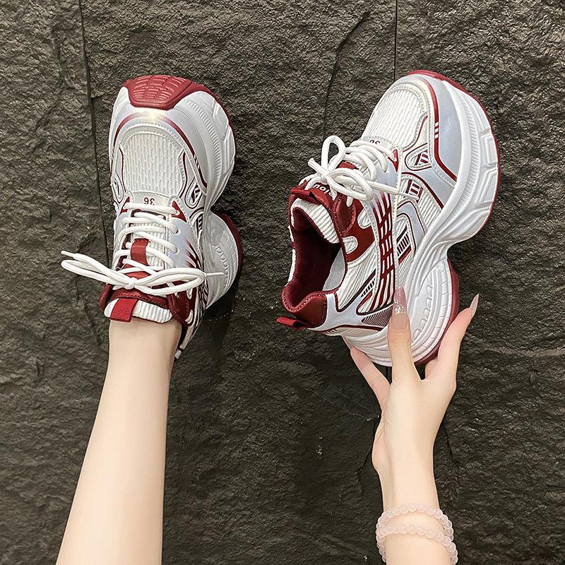 Daddy Shoes Women's Autumn 2025 New Fashion Casual Shoes Casual Sports Shoes Versatile Thick-soled Inner Height-increasing Women's Shoes
