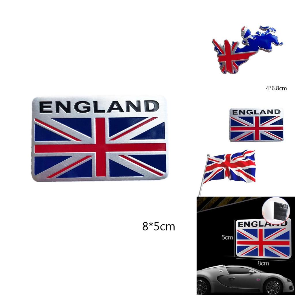 Gebürstetes Aluminium Britische Flagge Aufkleber Für Auto Motorrad Mehr