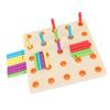 Wooden Geoboard Hand Eye Coordination Sensory Training Safe Wood Mathematical Array Block for Kids O